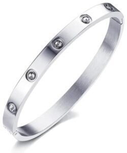 silver crystal bracelet