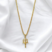 Stainless Steel Golden Trident Chain