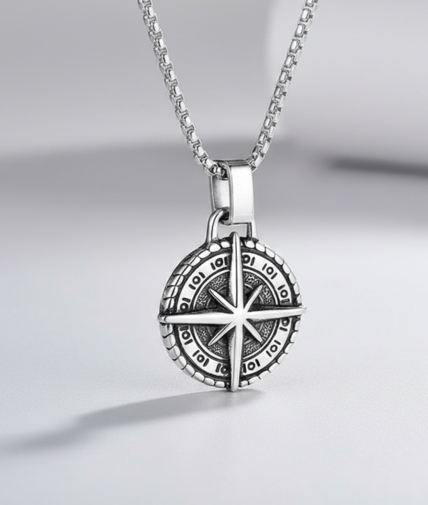charms men compass chain