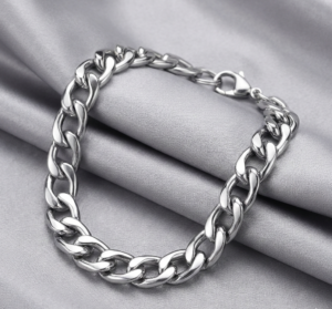 silver extra chain bracelet