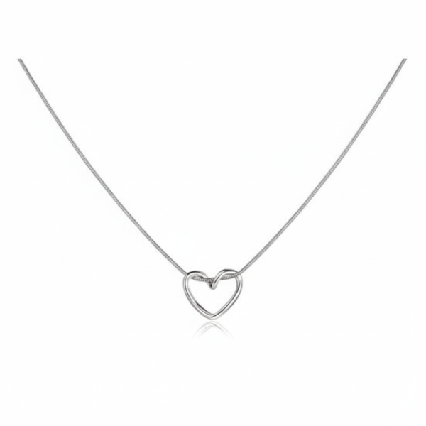 Silver Heart Women's Stainless Steel Chain
