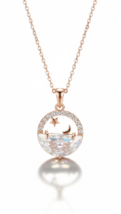 crystal moon pendant