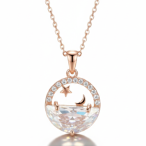 crystal moon pendant