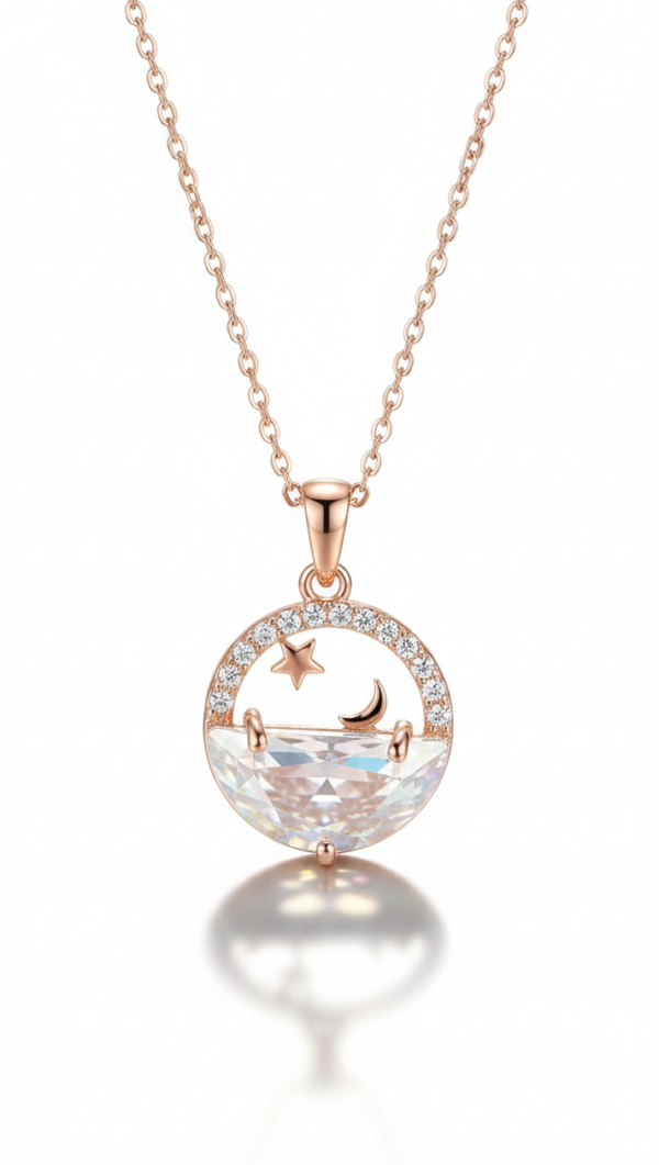 crystal moon pendant