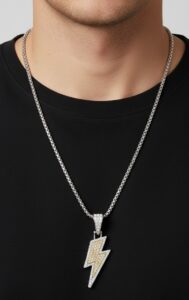 Charms Men Silver Flash Pendant Stainless Steel - The Extra