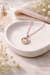 Rose Gold Butterfly Studded Chain