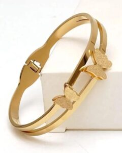 Golden Double Butterfly Bracelet