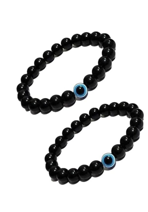 Black Beads Evil Eye Bracelet