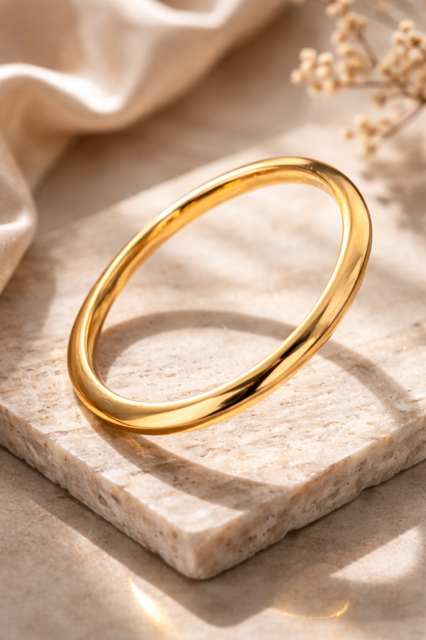 Golden Curve Stainless Steel Bracelet