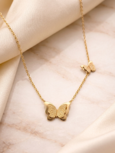 Charms Women Double Butterfly Golden Chain Stainless Steel – The Extra