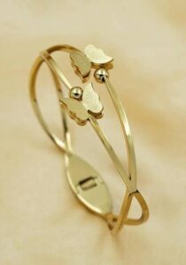 Charms Women Golden Designer Two Butterfly Stainless Steel Bracelet - The Extra