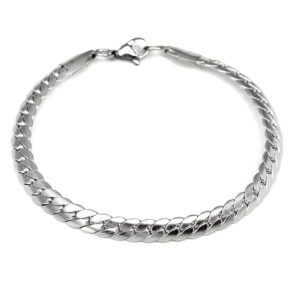 Silver Omega Chain Bracelet