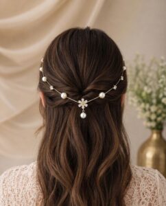 Golden Pearl Diamond Crown Hairlet - The Extra