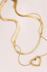 Double Layer Heart & Snake Chain - The Extra